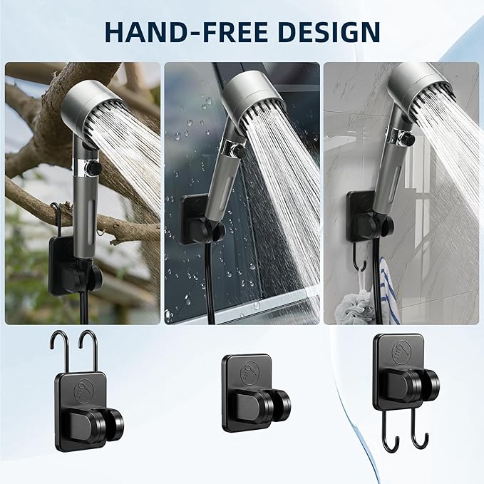 Portable Shower for Camping, Filtered Camping Shower, IPX8 Waterproof，6000mAh Rechargeable Outdoor Camp Shower Pump with LED Display, 4 Spray Modes for Hiking, Travel, Pet