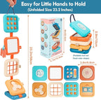 GRESEESM Montessori Busy Board for 1 Year Old, Toddlers Travel Toys for Ages 1–3, Sensory Activity Board for Airplane and Car, Baby Gifts for Boys Girls, Easter Basket & Stocking Stuffers