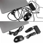 OneLeaf 180PCS Reusable Cable Ties, Black Adjustable 4-Inch Cord Organizer Ties, Multi-purpose Hook Loop Cable Management Wire Ties for Organizing Home, Office, Data Centers (OL-VCT-SG)