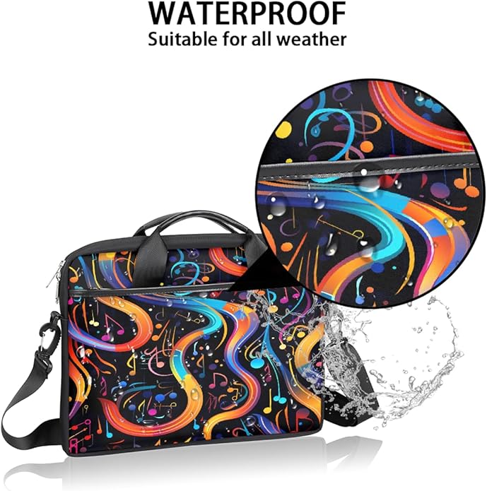 Laptop Shoulder Bag for Women Men, Waterproof Computer Case Messenger Bag Briefcase for Business Office Travel
