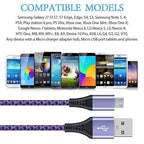 Micro USB Cable, [4Pack/3Ft] Android USB Male to Micro B Charger Cord, Fast Charging Speed Data Wire Nylon Colored Braided Powerline Cable for Samsung Galaxy S7 S6 J7 J3 J8 A01 Kindle Fire Droid