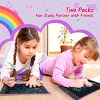 TECJOE 10 Inch 2 Pack LCD Writing Tablet, Colorful Doodle Board Drawing Tablet for Kids, No Mess Toddler Travel Learning Toys, Christmas Birthday Gifts for 3 4 5 6 7 8 Year Old Boys Girls Preschooler