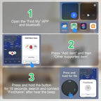 Tracker Tag 4 Packs Bluetooth Tracker, Smart Tag Locator Tracking Device, Keys Finder and Item Locator,Air Tracker Item Finders with Find My(iOS Only) Track Your Keys (Black, 4 Pack)