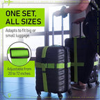 Untethered Luggage Straps | TSA-Approved Suitcase Belts with Heavy-Duty Buckles. Secure Adjustable Travel Accessories for Checked Bags. 4-Pack
