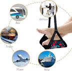 Airplane Foot Hammmock for Plane Travel Accessories Ajustable Foot Rest for Airplane Gadgets,Travel Essentials for Flight Plane,Office,Desk (Dandelion)