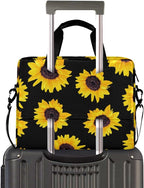 Sunflower Floral Laptop Case, 15.6 inch Laptop Bag, Waterproof Laptop Sleeve, Protective Briefcase for Women Men Kids