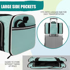 Cat, Dog Carrier for Small Medium Pet Carriers Up to15Lbs, Cats Carrier Soft- Sided Puppy Dogs Bag Portable Foldable Airline Approved Carrier Travel (Green 18 * 11 * 11)