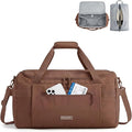BAGSMART Travel Duffel Bags for Women, 32L Gym Duffle Bag with Laptop Compartment, Carry On Weekender Overnight Bag, Shoe Bag, PVC Wet Pocket, Dark Brown