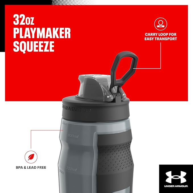 Under Armour 32oz Playmaker Squeeze Water Bottle | Squeeze
