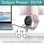 2 Pcs USB C Smart Watch Charger, 2-Pin 4 mm Magnetic Smartwatch Charging Cable, Replacement Charging Cord for Smart Watch & Fitness Tracker, Strong Magnetic Adsorption, Fast Safe Charging