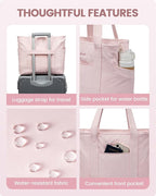 LOVEVOOK Tote Bag for Women,Lightweight Gym Tote Bag with Zipper,Work Tote with Laptop Pocket,Nurse Dance Yoga Bag for Travel