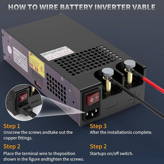 MYSWEETY 12V Power Supply, AC to DC Converter 110V AC to 12V DC Converter, New Version Power Supply Max 83.4A 1000W Transformer for RV, Radio/Car Stereos, LED Strip, Travel, 3D Printer
