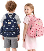 STEAMEDBUN Corduroy Kids Backpack for Girls and Boys 5-8: Girls Backpack for Elementary Kindergarten - 15 inch Cute Backpacks for Kids - Strawberry