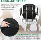 MATEIN Extra Large Travel Backpack, TSA Friendly 18.4 Inch Laptop Backpack, Anti Theft Flight Approved Business Work College Computer Backpack Big Bag for Women Men, Black