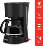 Aiwa 22 fl. oz. Compact Coffee Maker with Reusable Filter and Indicator Light