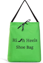 Premium Drawstring High Heel Shoe Bag – Travel-Friendly Dustproof Pouch for Heels & Sandals, Lightweight & Durable, 11 Color Options (green)