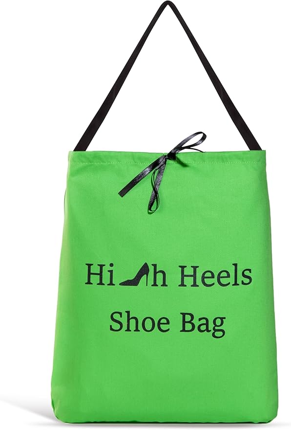 Premium Drawstring High Heel Shoe Bag – Travel-Friendly Dustproof Pouch for Heels & Sandals, Lightweight & Durable, 11 Color Options (green)
