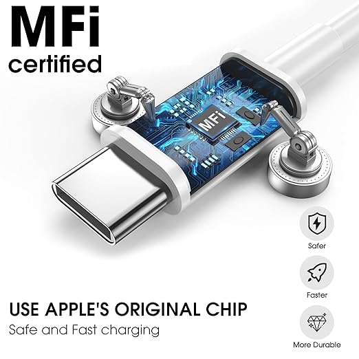 Apple USB C to USB C Charging Cable, 2Pack [3FT+6FT] USBC Fast Charger Cord, 60W Type-C to Type-C Cable for iPhone 17/16 Pro Max Plus, iPhone 17 Air, iPad Air/Pro