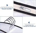 SLEEPING LAMB 50" Clear Garment Bags for Hanging Clothes Storage 4" Gussetes Dress Bags for Closet Storage Coat Cover for Suits, Sweater, Jacket(5 Packs)