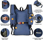 Seektop 15L Small Hiking Backpack for Women Men, Lightweight Hiking Packable Daypack with Phone Pocket for Travel Camping (Dark Blue, 15L)
