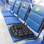Inflatable Travel Seat Cushion for Airplane - Portable Air Pad with Built-in Pump for Long Flights & Car Rides - Ergonomic Tailbone Pain Relief for Office Chair, Wheelchair, Stadium