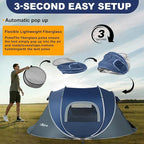 Camping Tent, Pop Up Instant Tent for 2-3 Person, Sets Up in Just Seconds, Waterproof Durable Tent with Carry Bag for Camping Hiking Outdoor