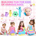 45pcs Magnetic Blocks for Kids Ages 3-5,Magnetic Building Blocks for Toddlers Girl Toys,Creative Sensory Toys 4-8 Magnet Cubes Toys Gifts for 3 4 5 6 7 8 Year Old Boys & Girls Valentines Day Toy