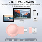 2025 Upgrade for Apple Watch Charger,Magnetic Portable USB C & USB A Fast Wireless Charging Travel iWatch Charger for iWatch Ultra2/Ultra/SE2/SE Series 10/9/8/7/6/5/4/3/2/1