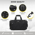 Vorspack Gym Bag for Women - 15 Inches Small Duffle Bag for Travel Lightweight Duffel Bag Personal Item Travel Bag Weekender Bag for Travel Sports Gym - Black