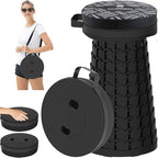2026 Upgraded 45cm Collapsible Stool with Cushion, Maximum Loading 440 Pounds, Portable and Lightweight Adjustable Seat, Camping Retractable Stool for Outdoor Camping, Fishing, Hiking, BBQ