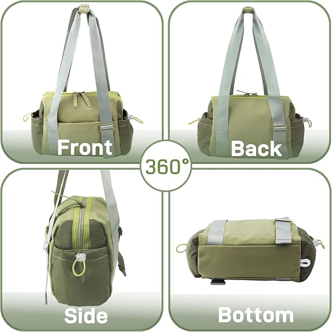 Mini Gym Bag for Women Mini Duffle Bag with Wet Compartment Waterproof, small gym bag for women, Cute Gym Tote Bag (Green)