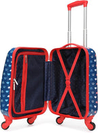 Nautica Kids Luggage - 18" Rolling Hardside Upright Carry-on Suitcase with Spinner Wheels, Peace Print
