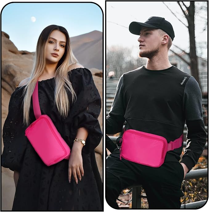 Amazerbst Belt Bag, Fanny Pack, Everywhere Belt Bag,40 Inch Adjustable Strap,for Women and Men,Waterproof