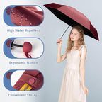 Yoobure Travel Umbrella Portable Compact Umbrellas, Pocket Mini for Purse, Umbrellas for UV Sun & Rain Small for Backpack, Umbrella with Case Folding for Kids Women