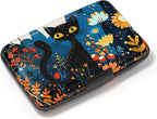 Credit Card Holder, Mini Aluminum Card Wallet RFID Blocking Slim Metal Hard Card Case for Women Men, Cute Cat