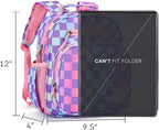 mibasies Toddler Backpack for Girls 2-4: Preschool Kindergarten Backpack - Cute Kids Backpacks for Girls - Checkerboard