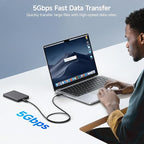 Cable Matters Long USB C Monitor Cable - 8.2ft / 2.5m, Supports Up to [4K@60Hz Video, 240W Charging, 5Gbps Data Transfer], USB C Display Cable, USBC Video Cord, Works with CarPlay, Android Auto