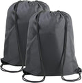 BeeGreen Black Drawstring Backpack Bags Bulk 2 Pack X-Large 22.4" L x 17.5" W Sports Cinch Sack Gym String Bags Machine Washable Heavy Duty String Backpack for Men Women