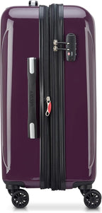 DELSEY PARIS Helium Aero Hardside Expandable Luggage with Spinner Wheels, Plum, Carry-On Plus 21 Inch