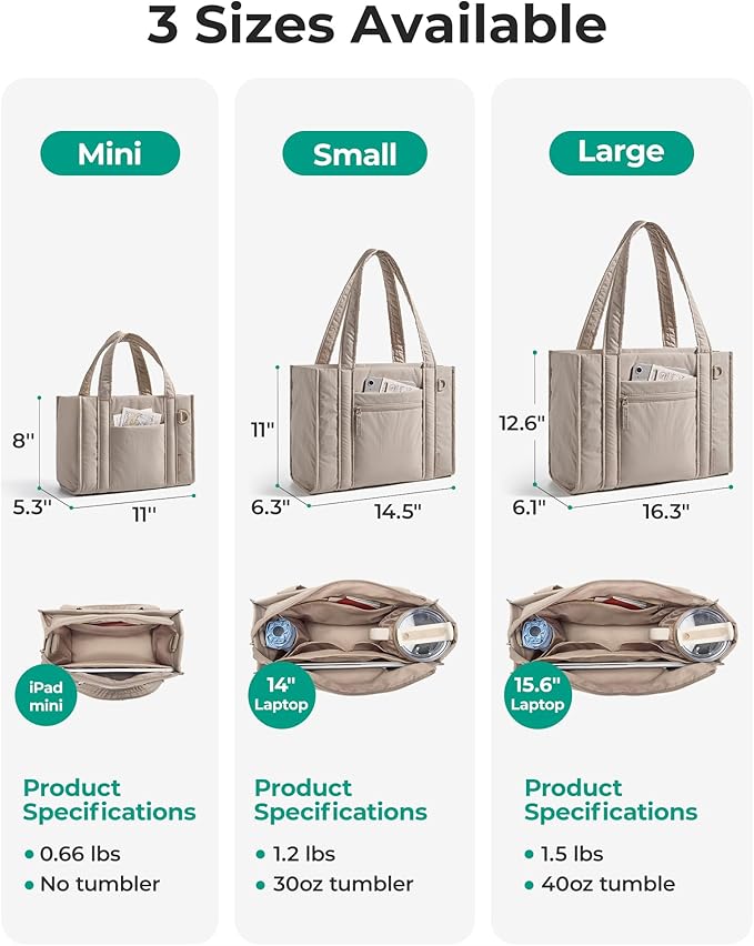 BAGSMART Boxy Tote Bag for Women, Crossbody Bag with Zipper, Crush Bow Purses for Travel Work College