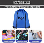 Drawstring Backpack 6Pcs Drawstring Gym Bags Black Draw String Bags Backpack for Sports, Gym, Travel, Swimming, Beach (6 Colors)