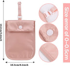 Travel Bra Wallet for Women Hidden Bra Wallet for Travel Under Clothes Secret Pouch(Black, Pink)