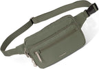 Baggallini Securtex Anti-theft Belt Bag 8.8"x5.5" Crossbody Fanny Pack for Women RFID Wallet Locking Zipper Travel Purse