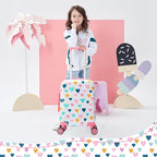 Kid’s Luggage Set 5 Piece Suitcase Set 16’’ Hardside Luggage with Spinner Wheels Girls Carry on Toddler Travel Rolling Suitcase Carry on Luggage Airline Approved