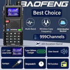 Baofeng Radio Ham Radio Handheld UV-5R Upgrade Long Range Rechargeable AR-5RM 10W NOAA Weather Emergency Tactical Two Way Radio with Programming Cable for Survival Gear Hunting Camping,2 Pack
