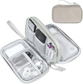 FYY Electronic Organizer, Travel Cable Organizer Bag Pouch Electronic Accessories Carry Case Portable Waterproof Double Layers Storage Bag for Cable, Charger, Phone, Earphone, Medium Size, Khaki