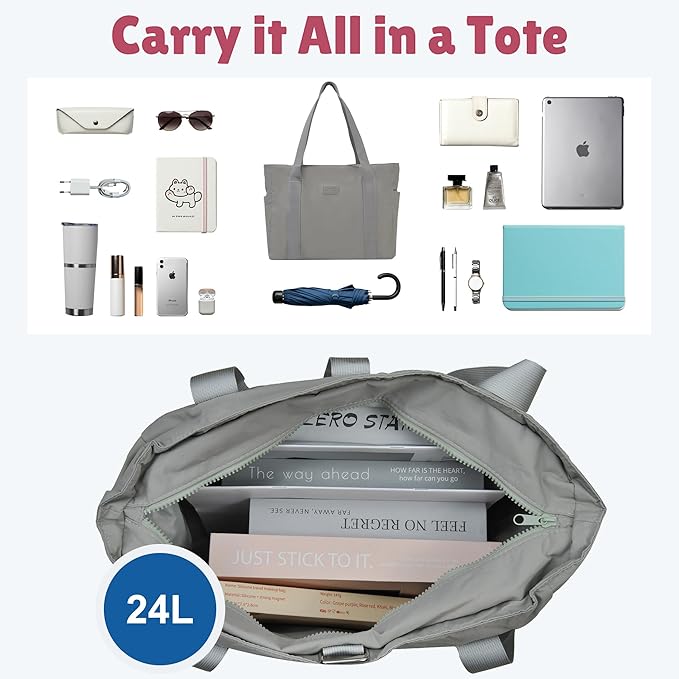 NGIL Yoga Tote Bag, Gym Tote Bag,Work Nurse Tote Bag for Women, Computer Tote for Laptop, Travel Tote Shoulder Bag for Women