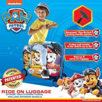 Fast Forward Paw Patrol Ride-On 18" Suitcase for Kids/Tow-Along Toddler Carry-On Luggage with Wheels