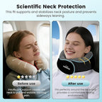 Travel Pillow Neck Pillow for Airplane Travel Essentials - Memory Foam Travel Neck Pillow, Stops Head Bobbing With Eye Mask & Earplugs, Portable Carry Bag for Long Flights| Airplane Accessories Black