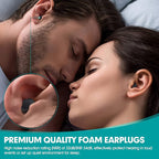200 Pairs Black Foam Ear Plugs - 33dB NRR Noise Cancelling, Durable & Comfortable, Individually Wrapped for Work, Construction, Shooting, Travel, Loud Events